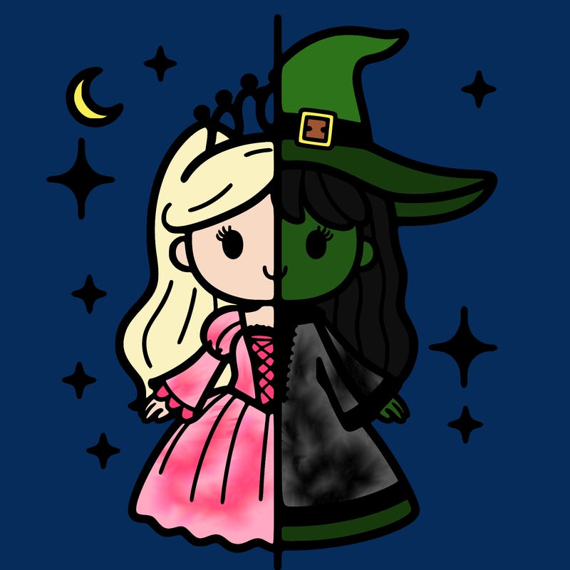 split princess and witch
