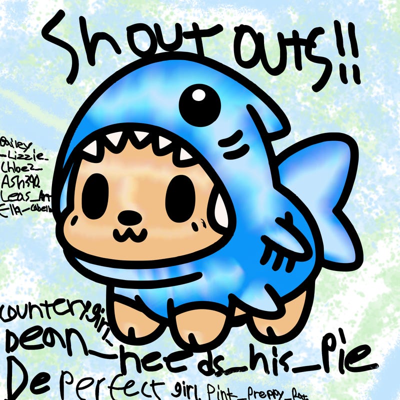 cute dog wearing a shark costume