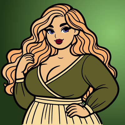 super plus size beautiful woman