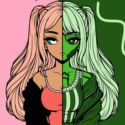 realistic girl split