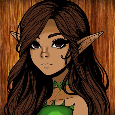 elf girl realistic dark fantasy