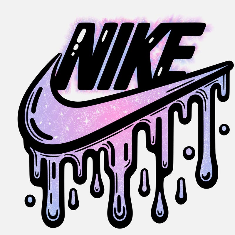 dripping nike logo