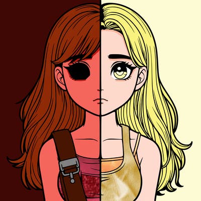 realistic girl split