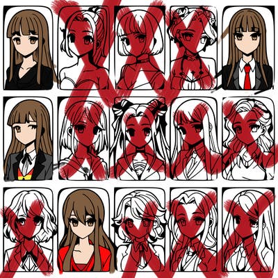 girls that look diffrent anime