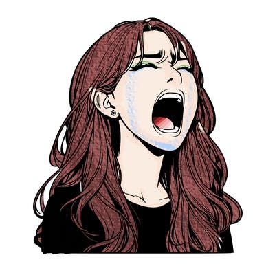 screaming realistic, girl