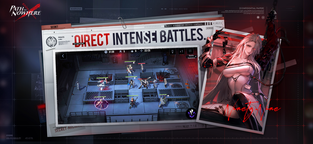 Path to Nowhere - Gameplay de batalha tática em Path to Nowhere com o personagem Ninety-Nine.