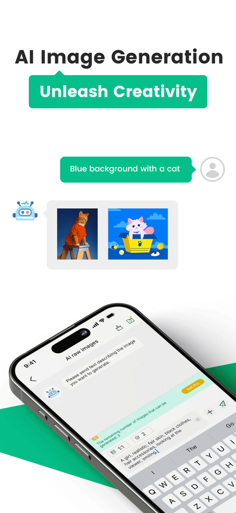 Nelko - Interfaz de la aplicación Nelko mostrando la generación de imágenes IA para crear etiquetas y pegatinas personalizadas