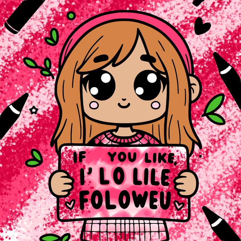 a girl holding up a sign that says if you like, i’ll follow you