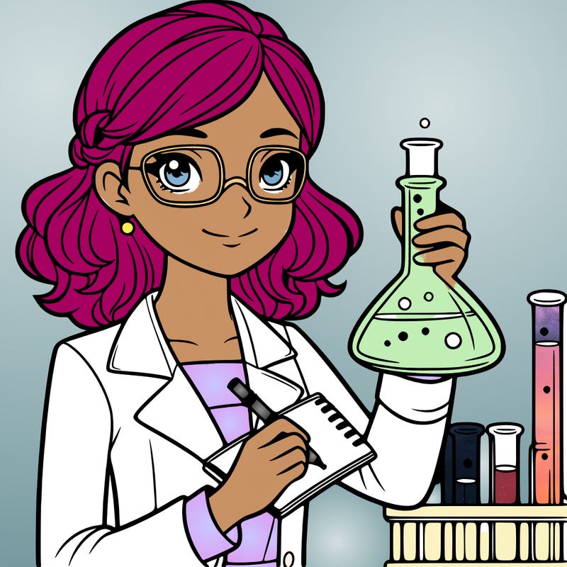 a female scientist