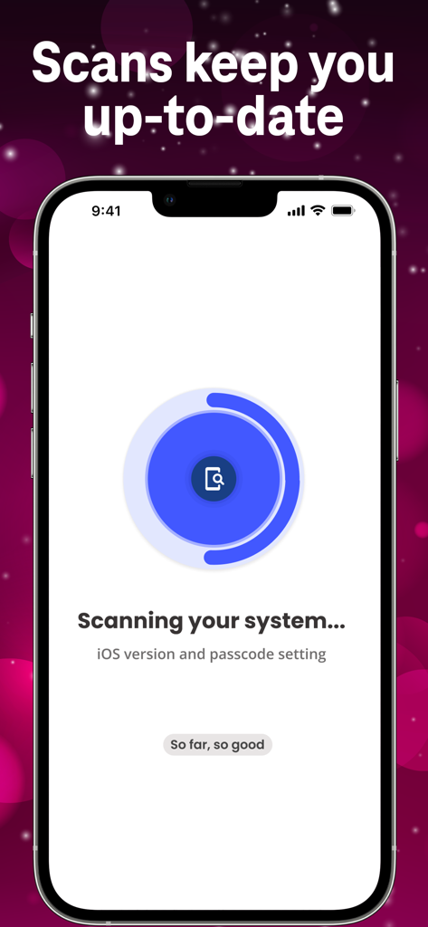 McAfee Security for T-Mobile - McAfee Security for T-Mobile app system scan screen