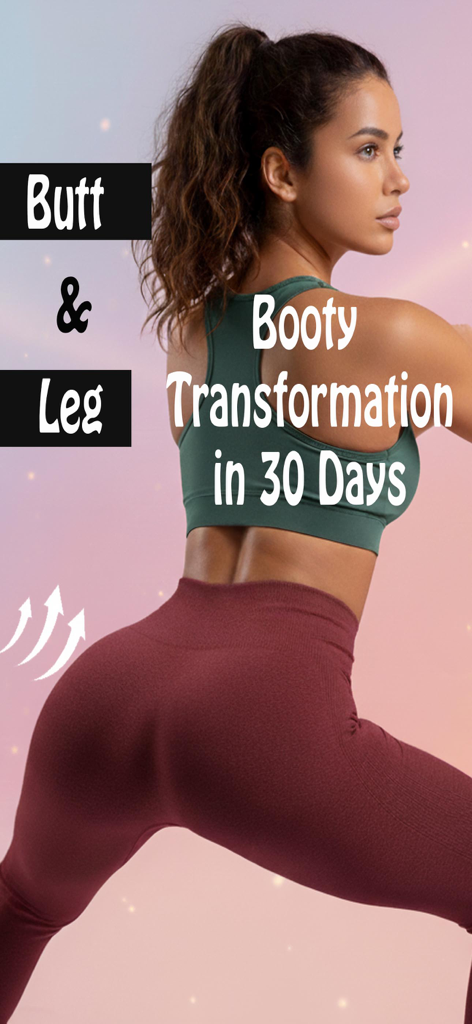 Bigger Buttocks Workout,glutes - Desafio de treino de transformação de bumbum e pernas de 30 dias