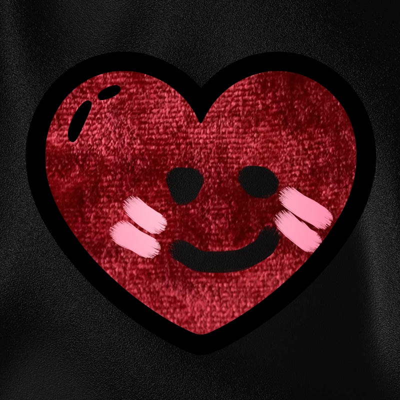 a blank heart