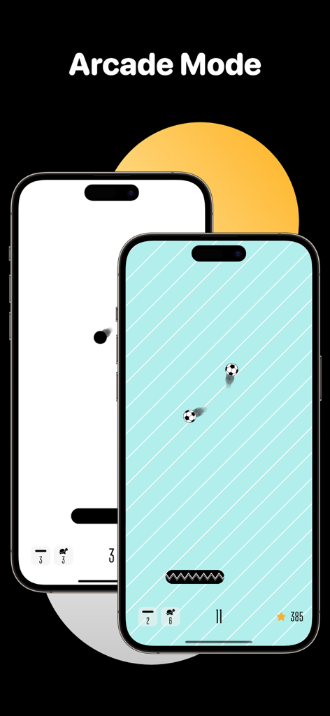 Hit The Island－Fun Arcade Game - Hit The Island arcade game mode showing ball interaction with the iPhone Dynamic Island