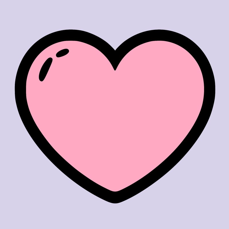 a blank heart