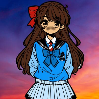 preppy anime girl