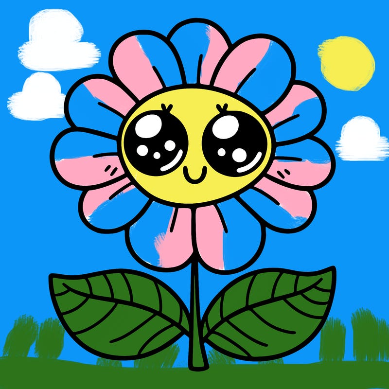 flower with eyes