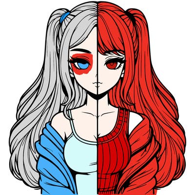 realistic girl split