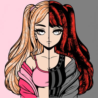 realistic girl split