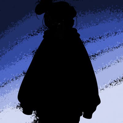 realistic girl with a oversized sweatshirt on and a bun