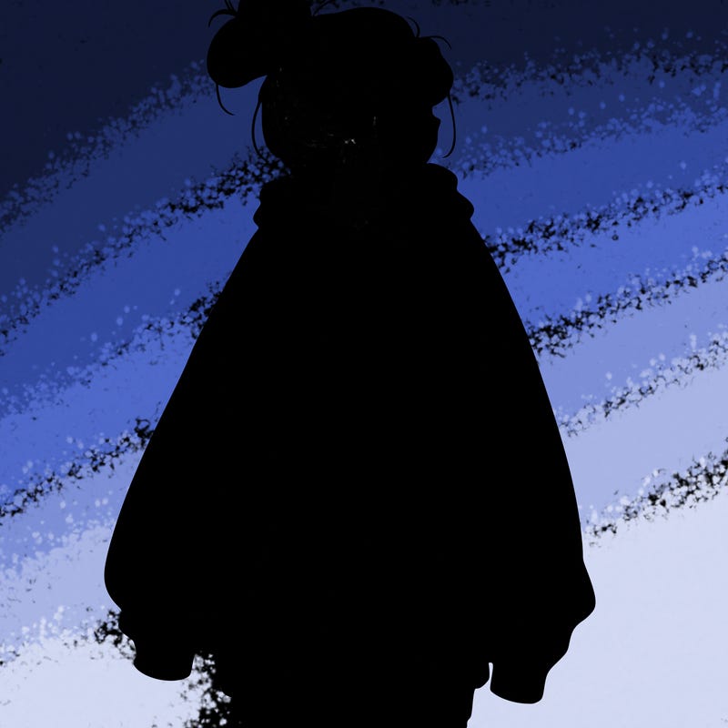 realistic girl with a oversized sweatshirt on and a bun