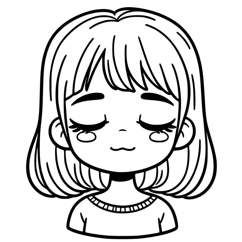 girl with eyes closed