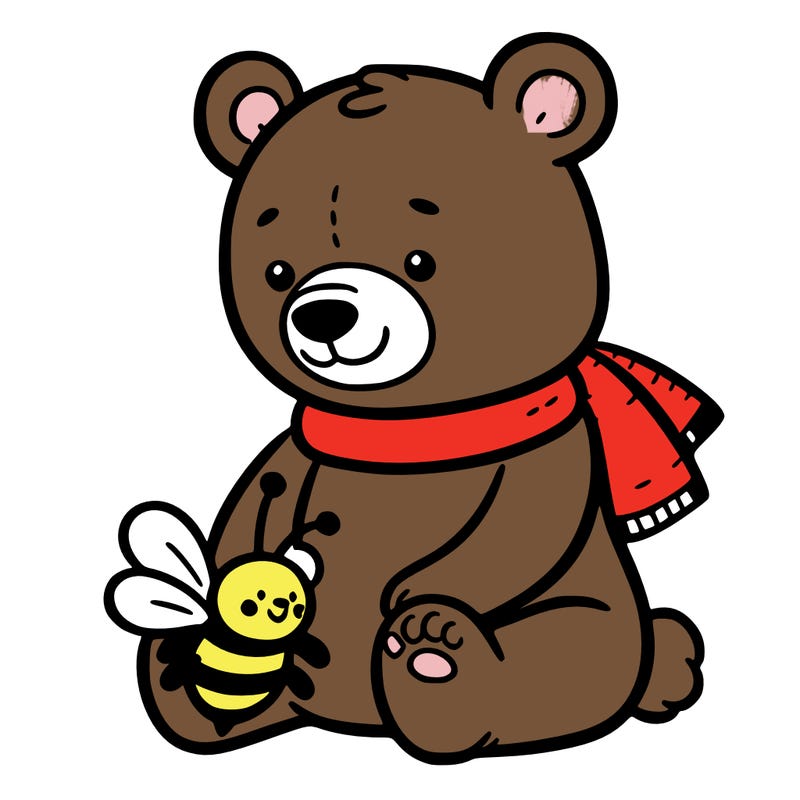 bear with a bee
