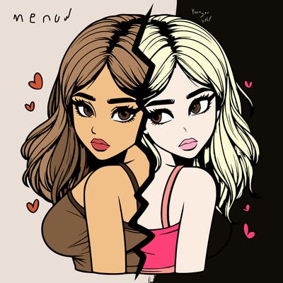 realistic girl split