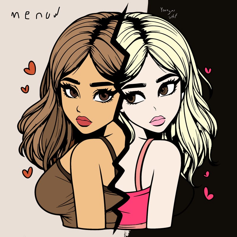 realistic girl split