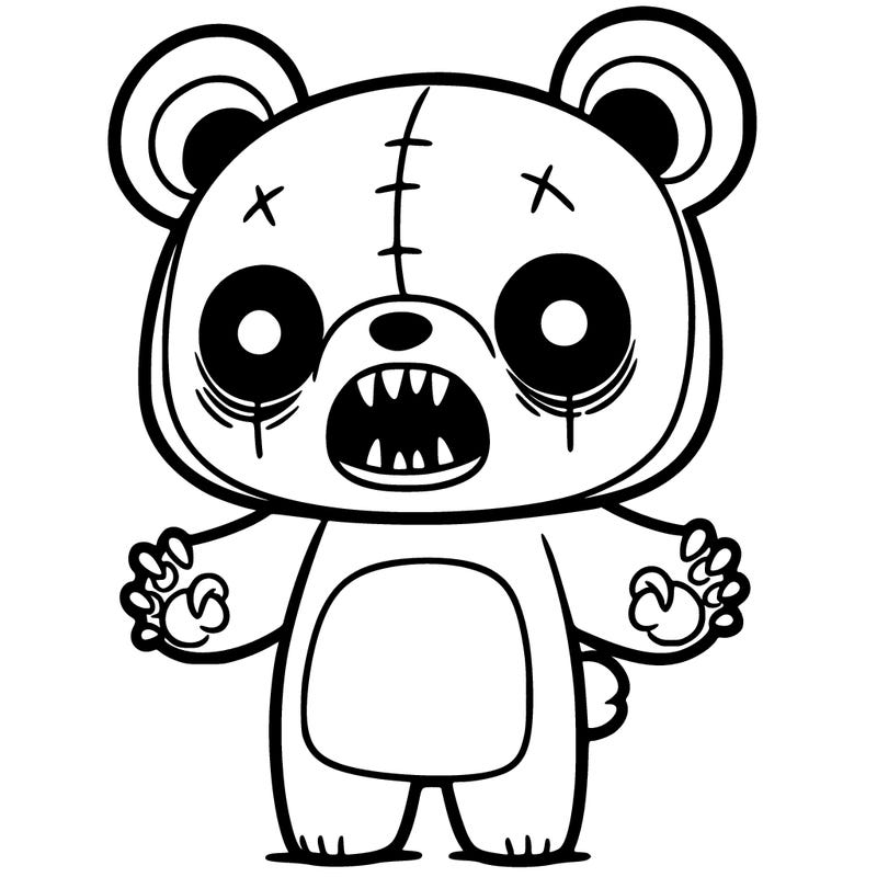a scary cute bear