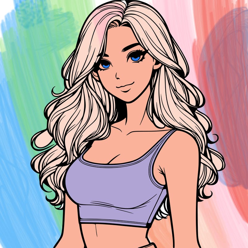 realistic girl with crop top