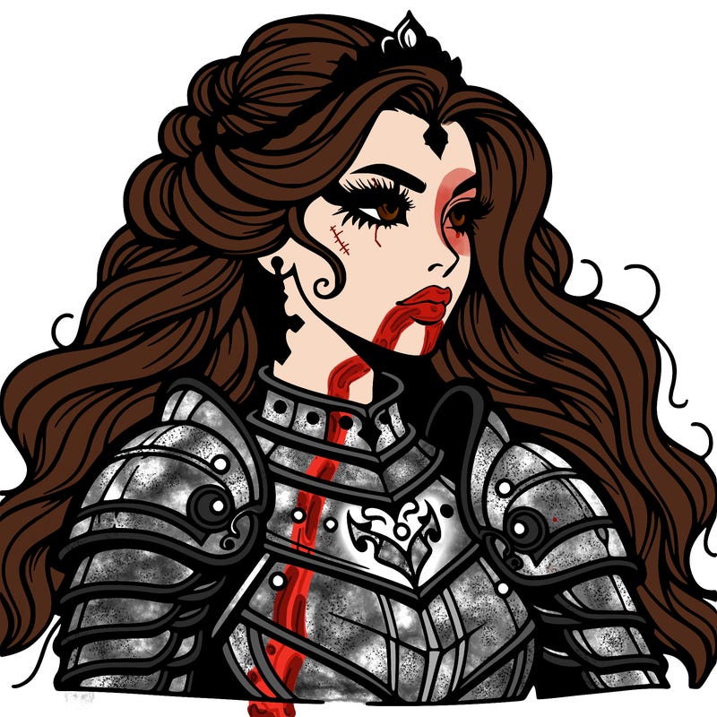 beautiful gothic female knight