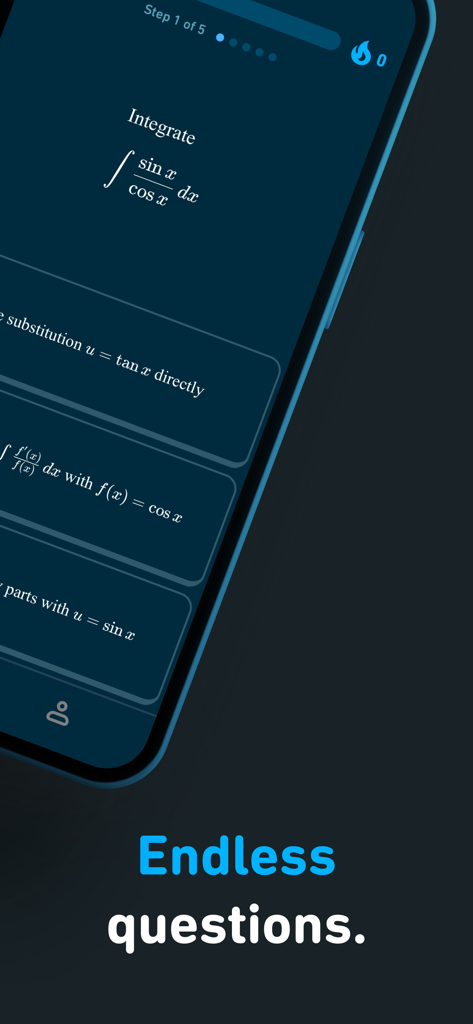 Revu - Scroll & Study - Revu-App zeigt eine Integralrechnungsaufgabe für die A-Level-Wiederholung