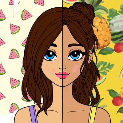 realistic girl split