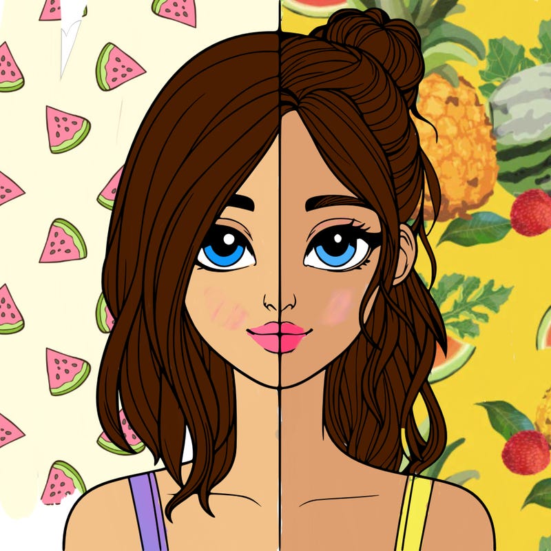 realistic girl split