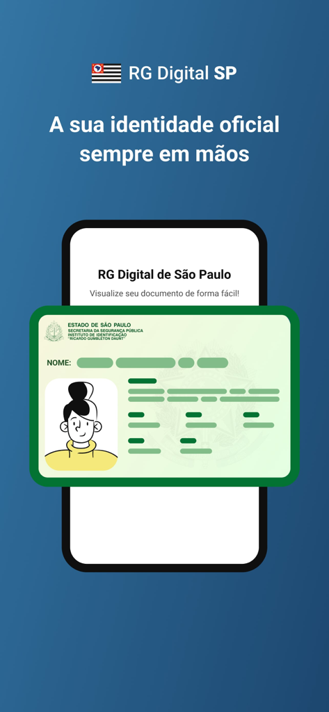 Official digital identity app for Sao Paulo shown on a smartphone