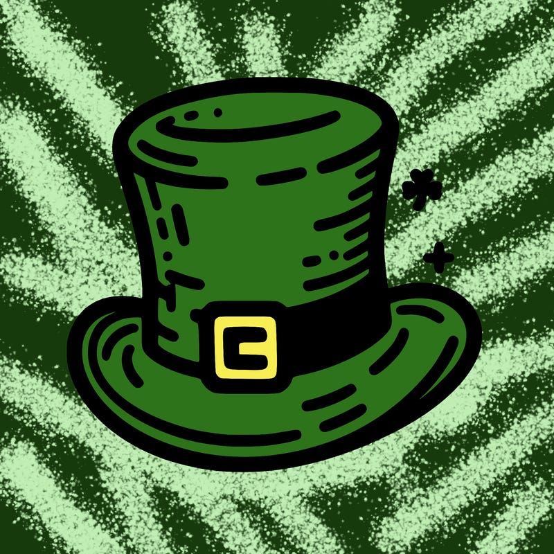st patrick hat with thin lines