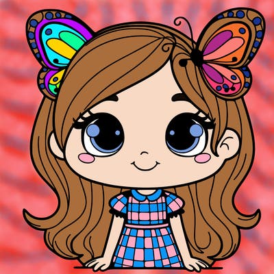 girl with butterfly wings