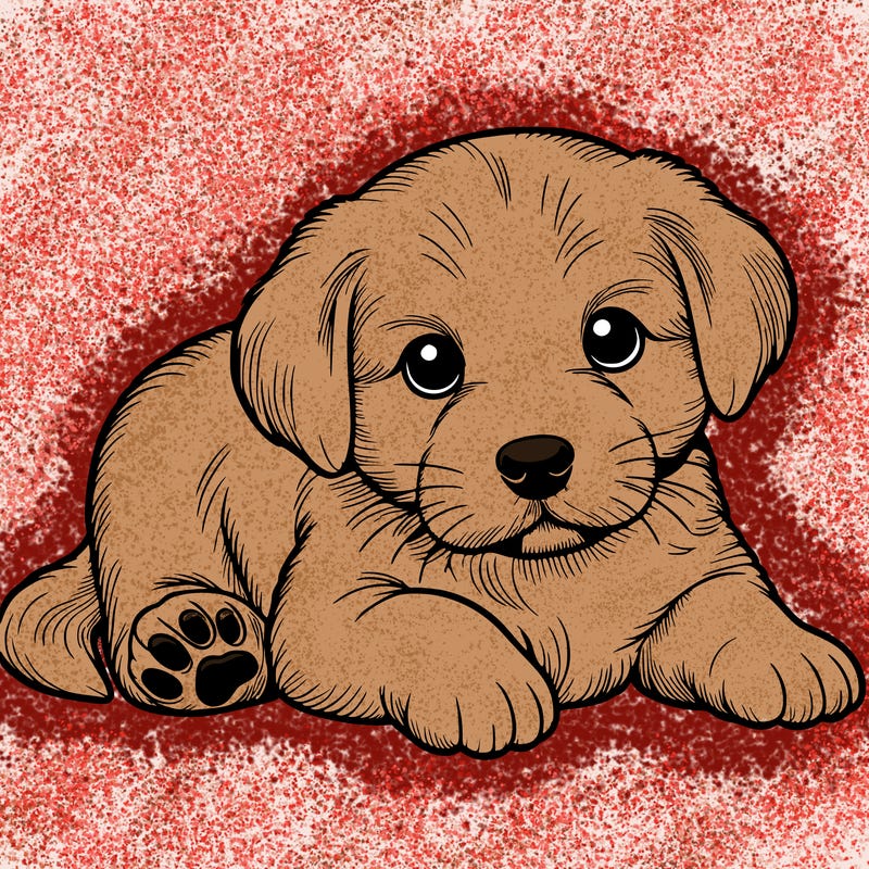 a cute realistic puppy