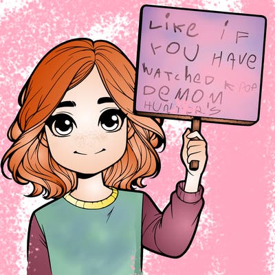 realistic girl holding up a sign