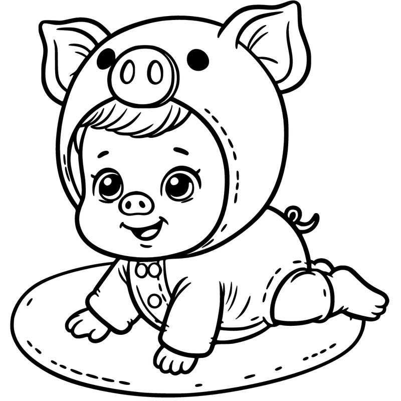 baby pig costume on baby