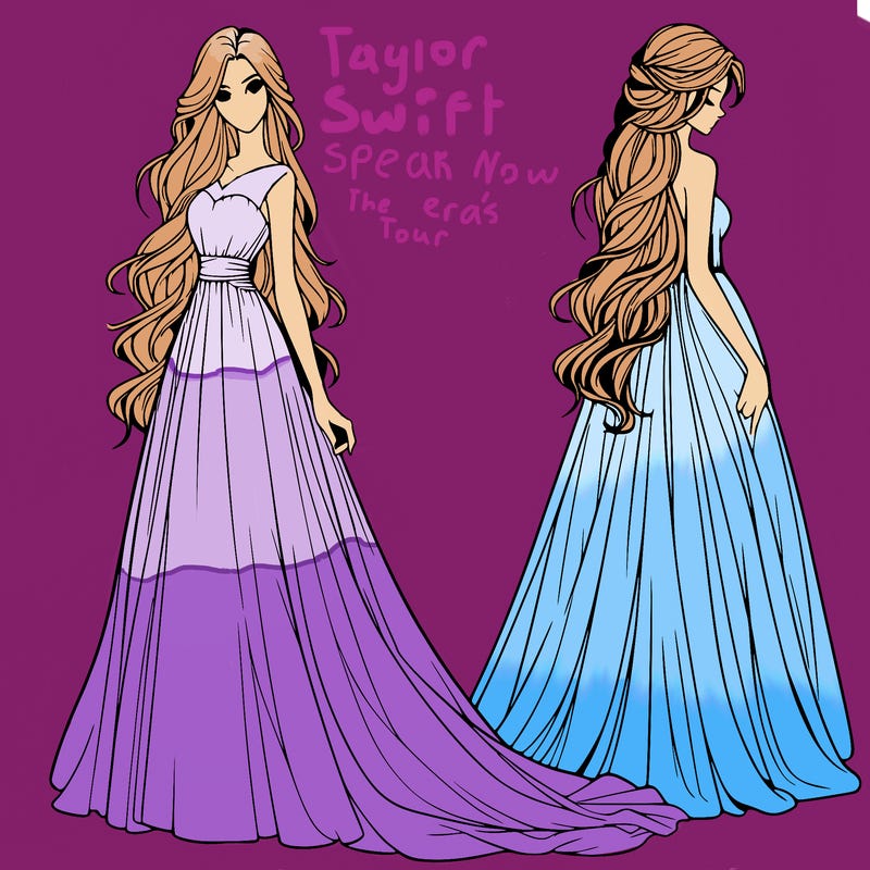 realistic woman with long flowing dress