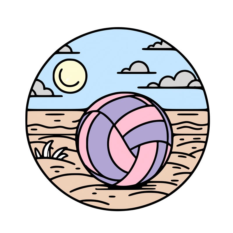 volleyball on a beach