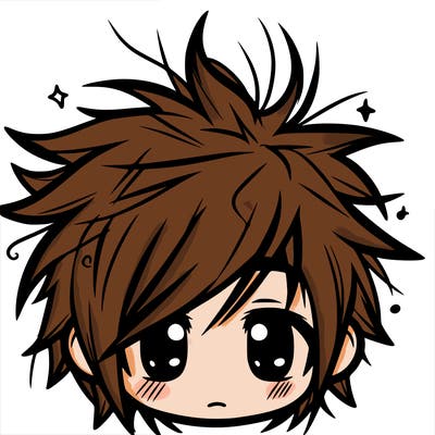 messy hair sharp eyes