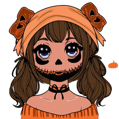 realistic girl halloween