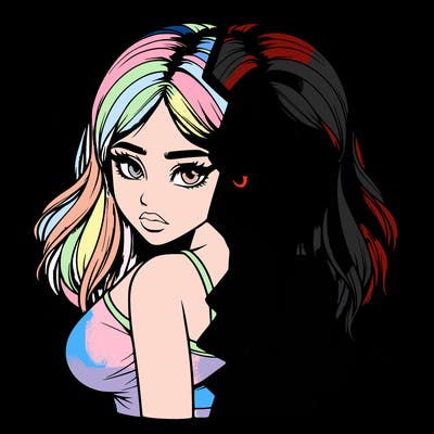 realistic girl split