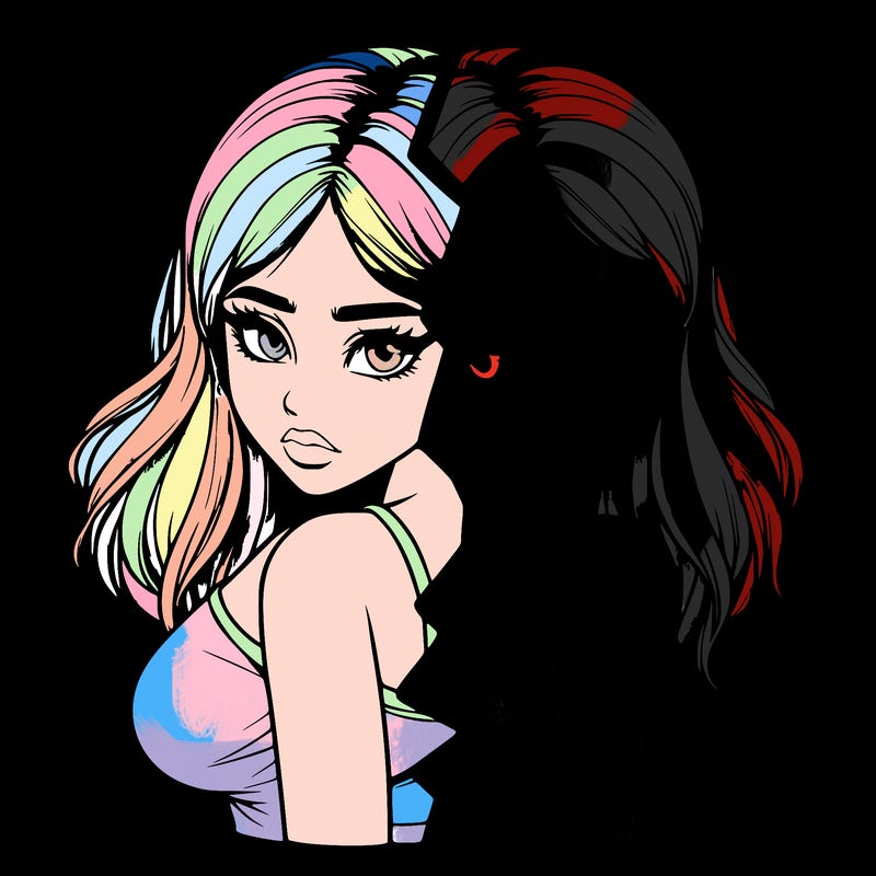 realistic girl split