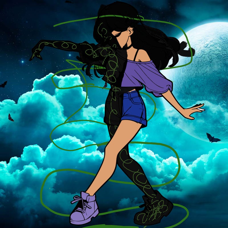 realistic girl danceing