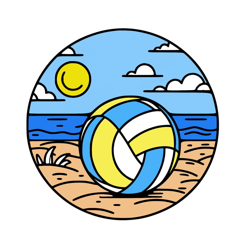 volleyball on a beach