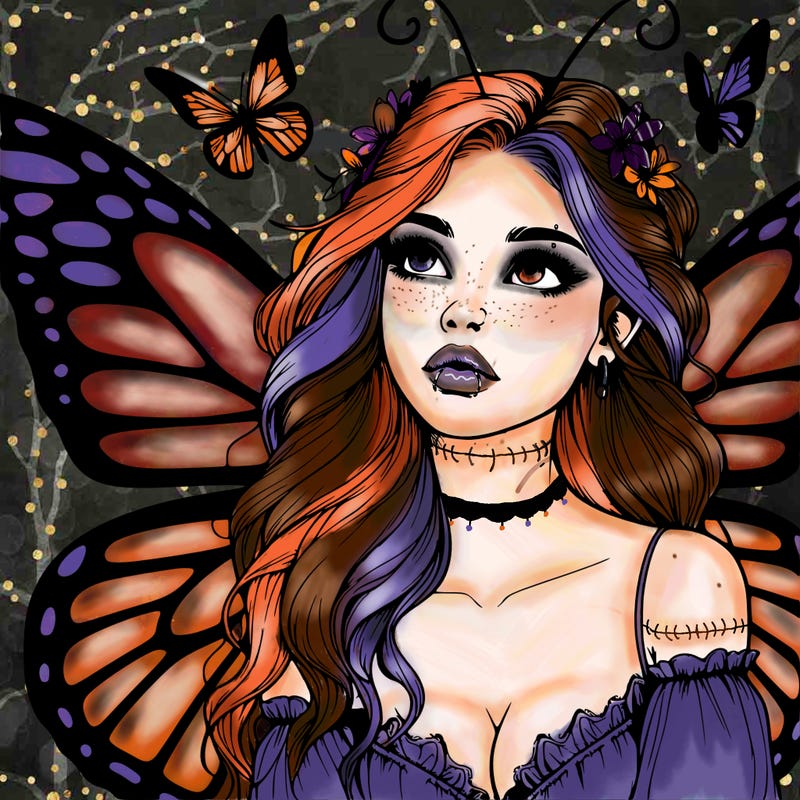 butterfly fairy realistic girl
