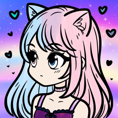 girl with cat ears